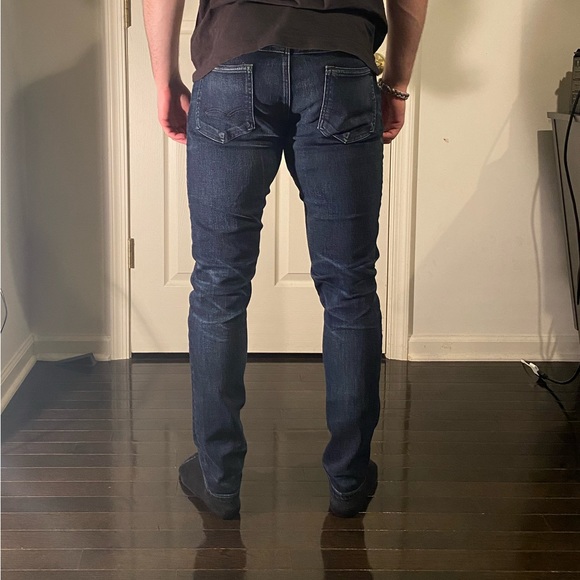 Men’s American Eagle athletic skinny jean in dark wash - Picture 3 of 6